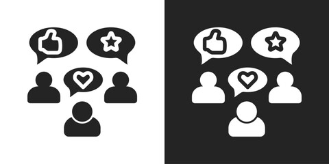 engagement Icon In Black And White Glyph Style