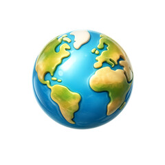 earth globe on white background