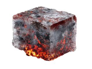 Fiery Ice Block - Combination of Ice and Fire 