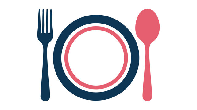 Minimalist dining set with plate, fork, and spoon