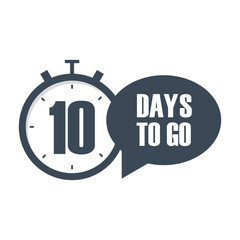 Numeric ten 10. Professional countdown Vector. Days to go. Significant promotional notification.