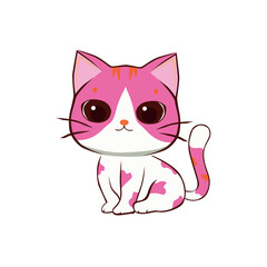 cartoon, cute, character, funny, illustration, anime, cat, pet, kitten, happy, animal, kitty, baby, adorable, design, kawaii, isolated, fun, orange, art, vector, holiday, doodle, sticker, beautiful
