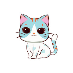 cartoon, cute, character, funny, illustration, anime, cat, pet, kitten, happy, animal, kitty, baby, adorable, design, kawaii, isolated, fun, orange, art, vector, holiday, doodle, sticker, beautiful
