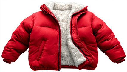 red jacket on a white