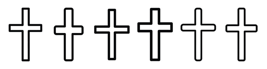 Fototapeta premium biblical praise worship Line art illustration isolated on white background of palm sunday icons