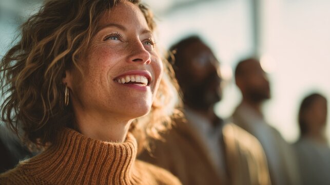 Universal Human Emotional Moment With Diverse People, Warm Natural Light, Cinematic Wide Framing, Authentic Unposed Global Brand Storytelling