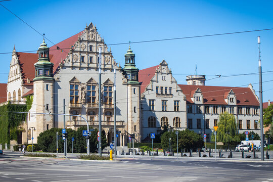 Poznan, Poland - September 21, 2025: Adam Mickiewicz university building in polish city Poznan