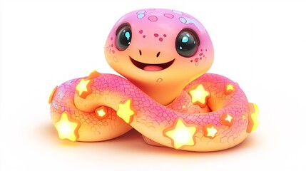 Pink snake toy