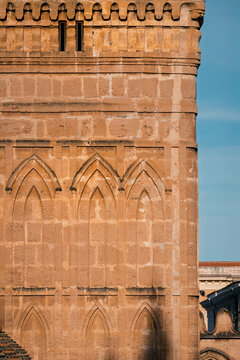Gothic architectural detail of a historic building in Palermo