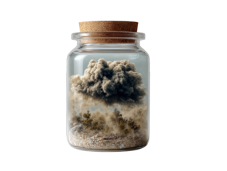 Storm in a Jar: Captivating Miniature Weather Scene 