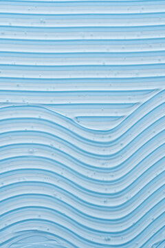 Blue wavy texture of cosmetics gel