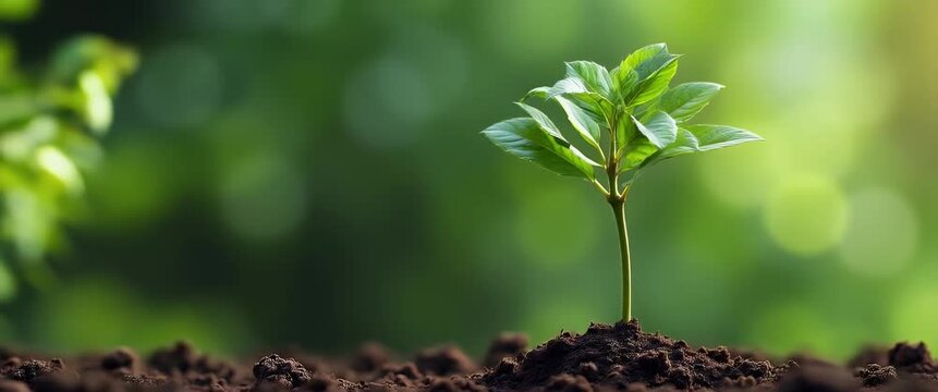 Young tree planted in fertile garden soil showcasing growth and natural beauty. concept as Young tree planted in fertile garden soil showcasing growth and natural beauty. in  Photo Stock  Concept  and