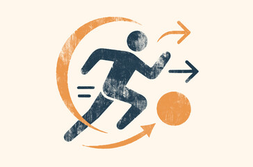 Abstract representation of movement and progress