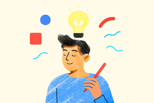 Creative mind conceptual art illustration