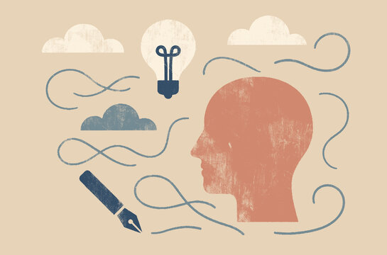 Abstract illustration of creativity and thought processes