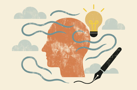 Abstract concept of creativity and ideas
