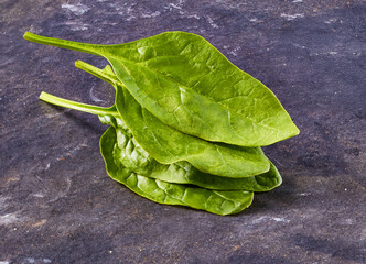  Rahmspinat vier Bl&auml;tter gestapelt, gem&uuml;se