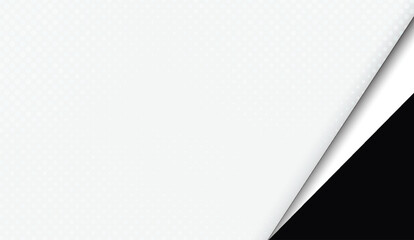 White paper curl revealing a dark black background with subtle texture for modern design and presentation