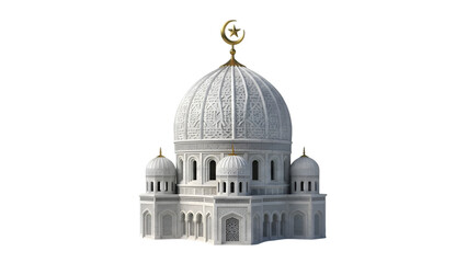 Obraz premium Taj Mahal Model with Crescent Moon Finial