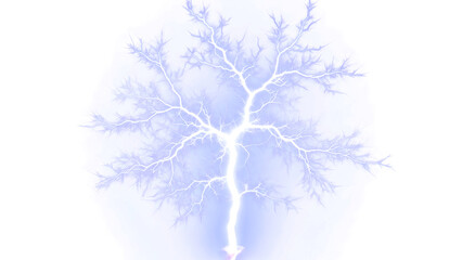 Electric discharge creates branching light pattern in the air suddenly