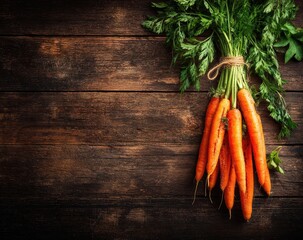 Fresh carrots on rustic wooden planks (1)