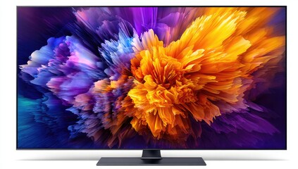 Large display, vibrant abstract art