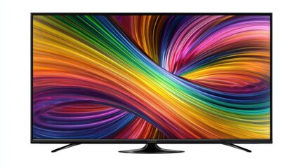 Flat-screen TV with vibrant abstract display (4)