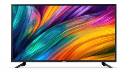 Flat-screen TV with vibrant abstract display (1)