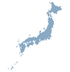 Japan Professional Dotted Map for Corporate Governance and Economic Planning. Japan dotted map.