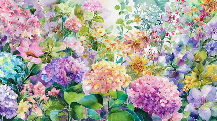 wedding invitation card background vector. Minimal hand painted watercolor botanical flowers texture template background. Design for wedding, vip cover, poster, rsvp moderncard.Valentine's Day