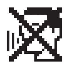 Obraz premium A monochrome pixelated image featuring a cross with a vertical bar