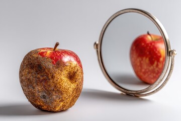 Rotten apple vs. reflection
