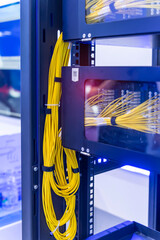 Fiber optic cable connect to communication Distribution point in datacenter 