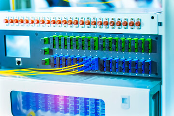 Fiber optic cable connect to communication Distribution point in datacenter 