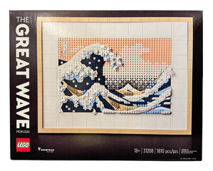 Obraz premium Great wave of Kanagawa by Hokusai Katsushika Lego set.