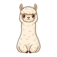 Obraz premium Adorable fluffy llama character