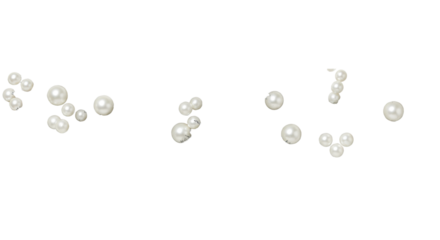 highly reflective silver tinsel christmas garland with intricate frosted texture, intertwined with smooth white pearl berries, isolated on a seamless high-key white background. concept of elegant