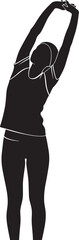 Standing Side Bend Yoga Pose Silhouette Illustration
