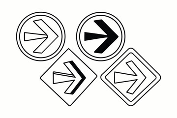 Arrow icon set. Arrow. Cursor. Black vector arrows icons. Collection different arrows sign. Modern simple arrows. Black arrow pointing to the right. Black direction pointer. Vector illustration.
