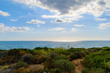 Scenic seaside view near historic Noto Sicily.