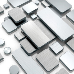 Modern minimalist metal blocks