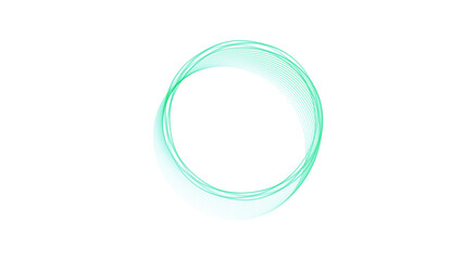 Minimalist Cyan Wireframe Orbital Ring