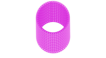 Purple Vertical 3D Geometric Ring Tunnel