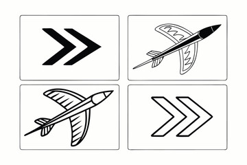 Arrow icon set. Arrow. Cursor. Black vector arrows icons. Collection different arrows sign. Modern simple arrows. Black arrow pointing to the right. Black direction pointer. Vector illustration.
