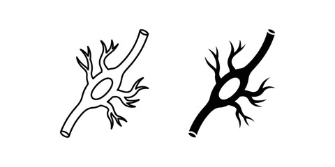 Obraz premium Simple Line Art Neurons Illustration