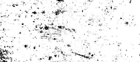 A bold black and white grunge texture with prominent scattered dark marks and rugged imperfections. vector