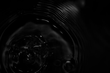 Serene Water Ripples in Dark Environment with Subtle Textures