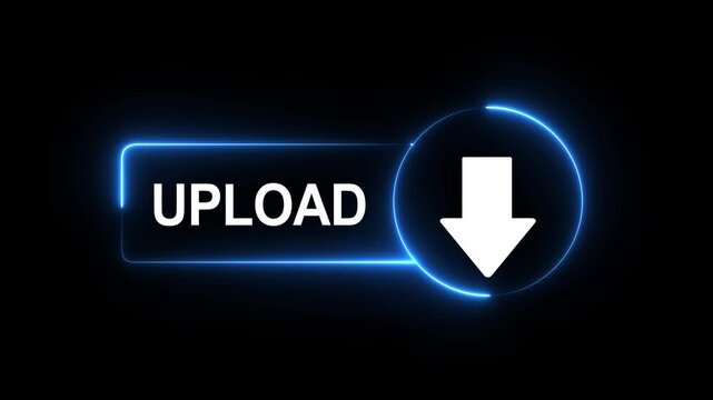 Get instant access now click the download button for quick data retrieval and file transfer. Motion graphics of upload concept.