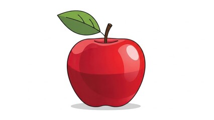 A single red apple