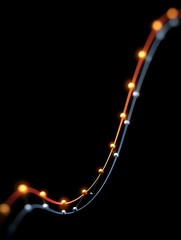 Abstract Data Visualization with Glowing Points and Smooth Curves